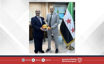 وزير الرياضة والشباب السوري يستقبل سفير مملكة البحرين في دمشق