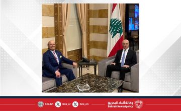 وزير الداخلية والبلديات بالجمهورية اللبنانية يستقبل سفير مملكة البحرين في بيروت والمقيم في دمشق