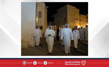 سمو الشيخ محمد بن سلمان بن حمد يشهد انطلاق مهرجان ليالي المحرق.. ويؤكد: مهرجان ليالي المحرق يشكل محطة بارزة ضمن موسم أعياد البحرين لما يوفره من مساحة تحتفي بالهوية البحرينية الأصيلة وتبرز إرث المحرق العريق