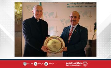 سفير مملكة البحرين يتسلم عمادة السلك الدبلوماسي لدى الجمهورية العربية السورية
