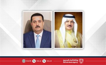 جلالة الملك المعظم يتلقى اتصالا هاتفيا من رئيس وزراء جمهورية العراق