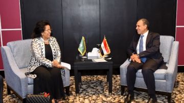 وزير الخارجية يلتقي المديرة التنفيذية لوكالة الاتحاد الأفريقي للتنمية لبحث التعاون وزير الخارجية يلتقي المديرة التنفيذية لوكالة الاتحاد الأفريقي للتنمية لبحث التعاون