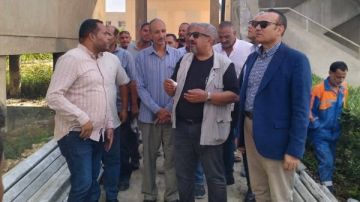جولة تفقدية.. رئيس مياه كفر الشيخ يفاجئ محطة أبو علي صور