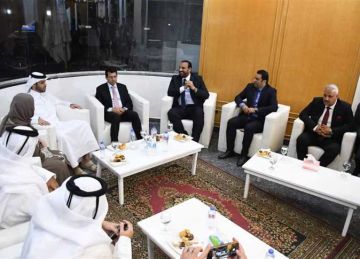 مؤتمر صحفي بنادي الصحفيين يستعرض استعدادات قطر لاستضافة بطولة كأس العرب مؤتمر صحفي بنادي الصحفيين يستعرض استعدادات قطر لاستضافة بطولة كأس العرب
