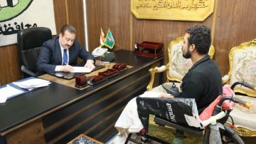 محافظ المنوفية يوجه بعلاج شاب يعاني من مرض التهاب نكروزي