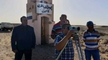 إنهاء أعمال الرفع المساحى لطريق الداخلة الخارجة بنطاق قرية أسمنت