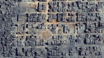 صورة جوية لقطاع غزة: دمار شامل في البنية التحتية صورة جوية لقطاع غزة: دمار شامل في البنية التحتية