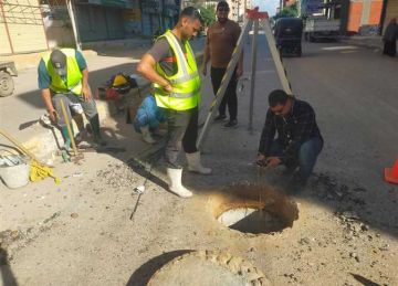  مياه الغربية تكثف أعمال الصيانة وتطهير شبكات ومطابق الصرف الصحي