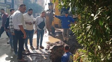 إصلاح انفجار خط مياه في المنوفية وعودة الخدمة للمواطنين