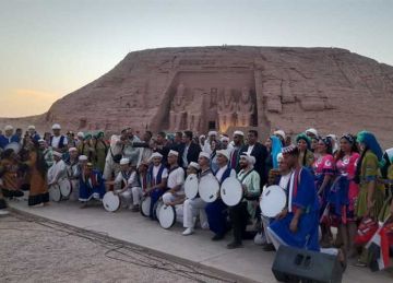 عروض فنية وتراثية بساحة معبد أبوسمبل ضمن احتفالات مهرجان أسوان بـ تعامد الشمس 