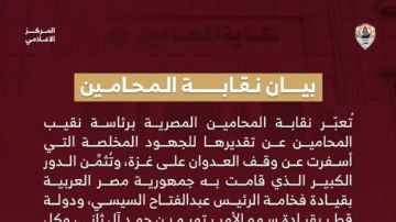 المحامين تثمن الجهود المصرية والقطرية في وقف العدوان على غزة