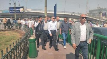 محافظ القاهرة يتفقد المنطقة المحيطة بميدان رمسيس لمتابعة أعمال تخطيطه