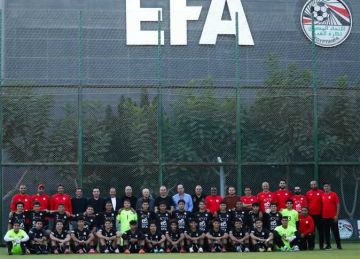 أبوريدة وحسام حسن يدعمان منتخب الناشئين قبل السفر للمشاركة في كأس العالم أبوريدة وحسام حسن يدعمان منتخب الناشئين قبل السفر للمشاركة في كأس العالم