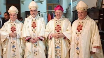 الكنيسة الكاثوليكية بمصر تحتفل بالذكرى الخامسة للسيامة الأسقفية للمطران كلاوديو لوراتي