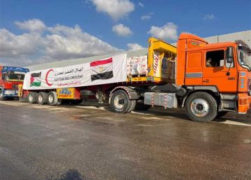 الهلال الأحمر المصري يدخل 1600 طن من المساعدات العاجلة إلى غزة