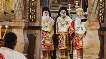 تنصيب رئيس أساقفة سيناء للروم الأرثوذكس ومطران دير سانت كاترين في القدس