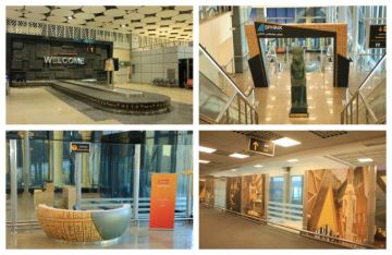 مطار سفنكس الدولي واجهة حضارية أمام زوار المتحف المصري الكبير صور