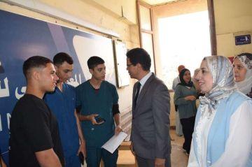 رئيس جامعة بنها يتفقد سير العملية التعليمية بالمعهد الفني للتمريض