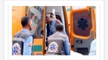 إصابة 11شخصا في حادث تصادم سيارتين على الطريق الصحراوي بالبحيرة