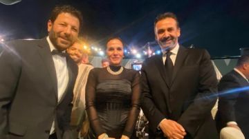 إياد نصار وكريم عبد العزيز يحتفلان بزفاف ابنة الشهيد محمد مبروك صور