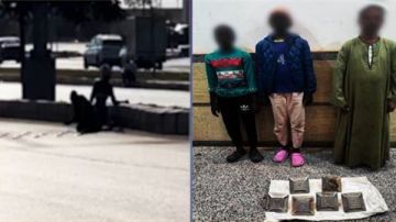 ضبط طفلتين أجنبيتين لانتزاعهما القطع الحديدية الخاصة بتهدئة السرعة بطريق الواحات (فيديو)