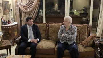 وزير الشباب والرياضة يزور مرتضى منصور للاطمئنان على صحته