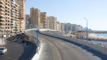 تنفيذ أعمال رصف شارع خالد بن الوليد وإلغاء إشارة سيدي بشر بالإسكندرية