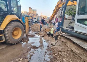 كسر مفاجئ بخط مياه رئيسي بمنيا القمح.. وتحرك عاجل من المحافظة