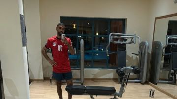 محمد صلاح يشارك صورة من الجيم في أحدث ظهور له