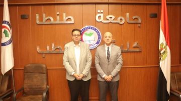 القائم بأعمال عميد طب طنطا يلتقي مدير عام الاستراتيجية بالمجلس الصحي المصري