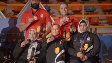 مصر تحتل المركز الثالث بجدول ميداليات الكبار في بطولة العالم لرفع الأثقال البارالمبي مصر تحتل المركز الثالث بجدول ميداليات الكبار في بطولة العالم لرفع الأثقال البارالمبي
