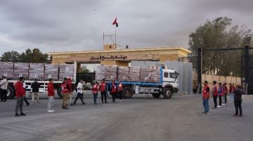 الهلال الأحمر يدفع 400 شاحنة تحمل أكثر من 9 آلاف طن مساعدات لـ غزة الهلال الأحمر يدفع 400 شاحنة تحمل أكثر من 9 آلاف طن مساعدات لـ غزة