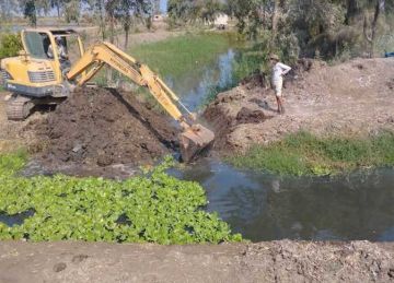 إزالة 20 فدان استزراع سمكي مخالف على أرض زراعية بقرية الفتح جنوب بورسعيد