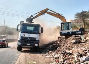 رفع 1000 طن مخلفات بلدية ونواتج تطهير خلال حملة نظافة بمركز ميت غمر بالدقهلية