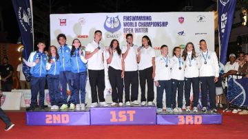 مصر تواصل حصد الميداليات في ثاني أيام بطولة العالم للسباحة بالزعانف