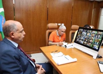 محافظ المنيا يشارك في اجتماع مجلس المحافظين عبر الفيديو كونفرانس محافظ المنيا يشارك في اجتماع مجلس المحافظين عبر الفيديو كونفرانس