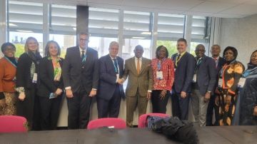 عاشور يبحث سبل التعاون مع وزيري التعليم النيجيري والشباب الغاني