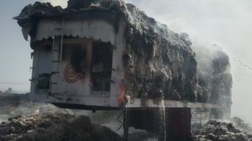 اندلاع حريق في سيارة محملة قطن بأسيوط