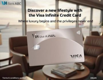 بنك ABC مصر يطرح بطاقة Visa Infinite الائتمانية بمزايا حصرية للعملاء بنك ABC مصر يطرح بطاقة Visa Infinite الائتمانية بمزايا حصرية للعملاء