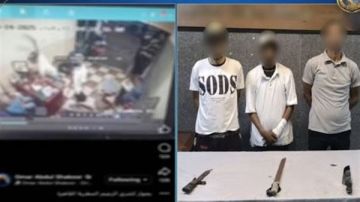 ضبط 3 متهمين بالاعتداء على مسن وآخر بأسلحة بيضاء داخل أحد المحال (فيديو) ضبط 3 متهمين بالاعتداء على مسن وآخر بأسلحة بيضاء داخل أحد المحال (فيديو)