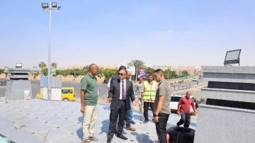 نائب محافظ المنيا يتفقد أعمال تطوير ميدان النيل ومجمع المواقف المطور