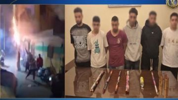 ضبط 5 أشخاص روعوا المواطنين بالالعاب النارية بالجيزة