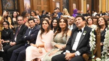 بالصور ..وزير الرياضة ونجوم الفن والمشاهير يحتفلون بزفاف نجل هاني رمزي