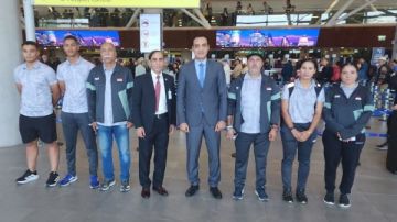 السفير يستقبل الفراعنة.. منتخب مصر للدراجات يصل تشيلي للمشاركة في بطولة العالم للمضمار السفير يستقبل الفراعنة.. منتخب مصر للدراجات يصل تشيلي للمشاركة في بطولة العالم للمضمار