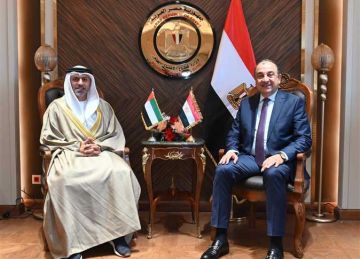 وزير قطاع الأعمال العام يستقبل سفير الإمارات الجديد بالقاهرة