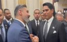صور سلام وأحضان بين أبو هشيمة وياسر جلال قبل أداء اليمين الدستورية بمجلس الشيوخ - eg
