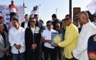 وزير الشباب والرياضة ومحافظ السويس يفتتحان مسيرة مهرجان يوم المشي العالمي - eg