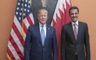 اجتماع بين ترامب وتميم ورئيس الوزراء القطري بالطائرة الرئاسية في قاعدة سلاح الجو بالدوحة - eg