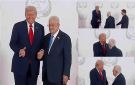 ماكرون يصطحب الرئيس لفلسطيني لمصافحة ترامب والتقاط صورة تذكارية معه بقمة شرم الشيخ للسلام - eg