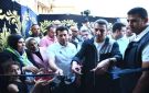 وزير الشباب والرياضة ومحافظ السويس يفتتحان صالة فنون قتالية وملعب خماسي بمركز شباب فيصل - eg